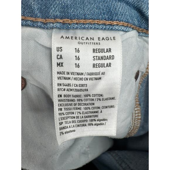 American Eagle '90s Bootcut Jeans Womens 16 Blue Light Wash Denim - Picture 10 of 13
